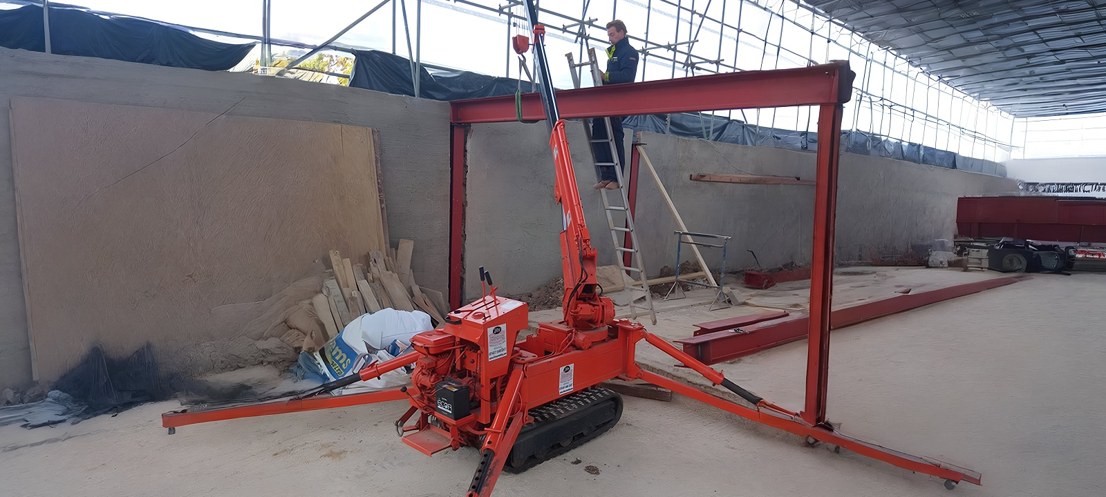 Mini Crane Hire for Building Sites